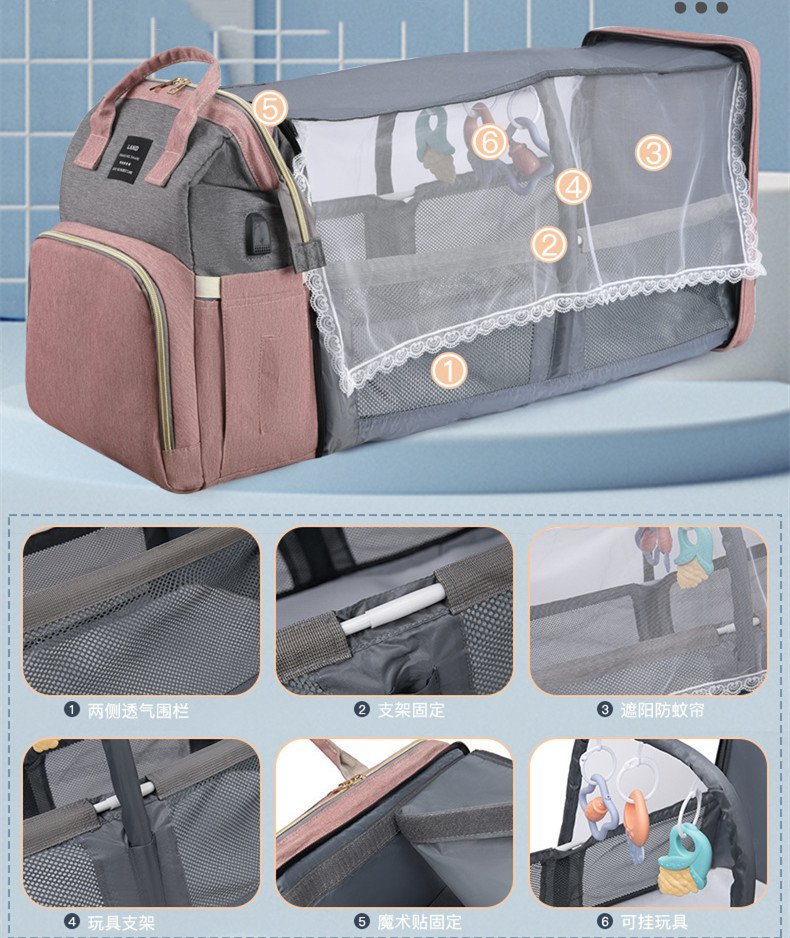 Waterproof Baby Folding Crib Bed Bag
