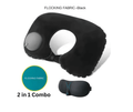Travel Air Pillow & 3D Sleep Mask Combo-Black
