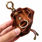 Vintage Drawstring Coin & Key Pouch