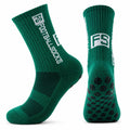 1 Pair Non Slip Breathable Football Socks Half Muja-Green