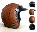 Voss Classic Leather Helmet-Brown
