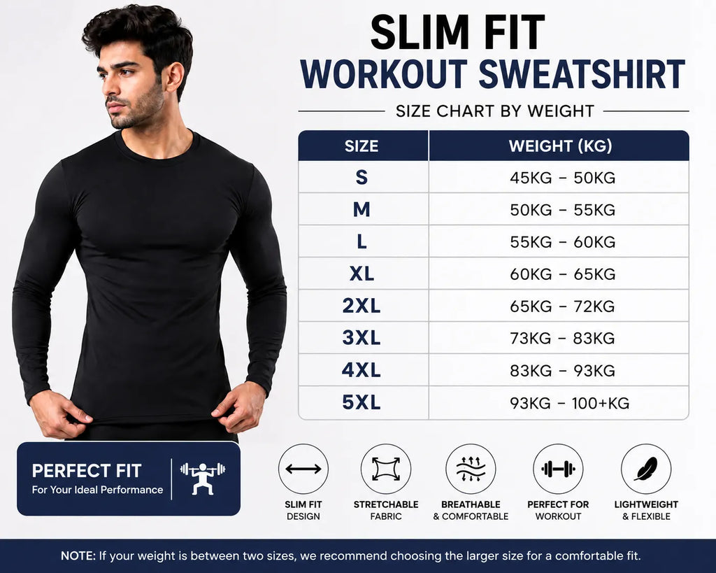 Slim Fit Workout Sweatshirt
