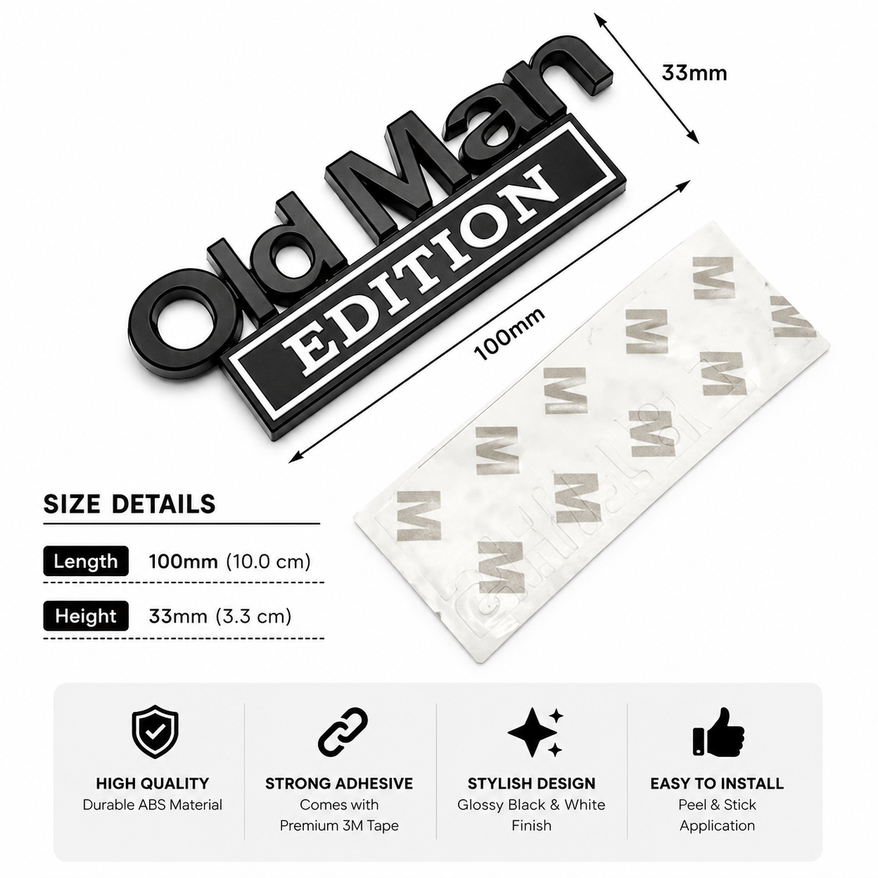 Oldman Edition Metal Car Logo
