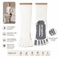 Women’s Five-Finger Yoga Socks – Non-Slip Mid-Calf