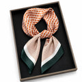 Fashionable Small Square Silk Scarf  for Men of Women-Brown H-DRB7077