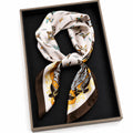 Fashionable Small Square Silk Scarf  for Men of Women-Leaf clover-DRB7006