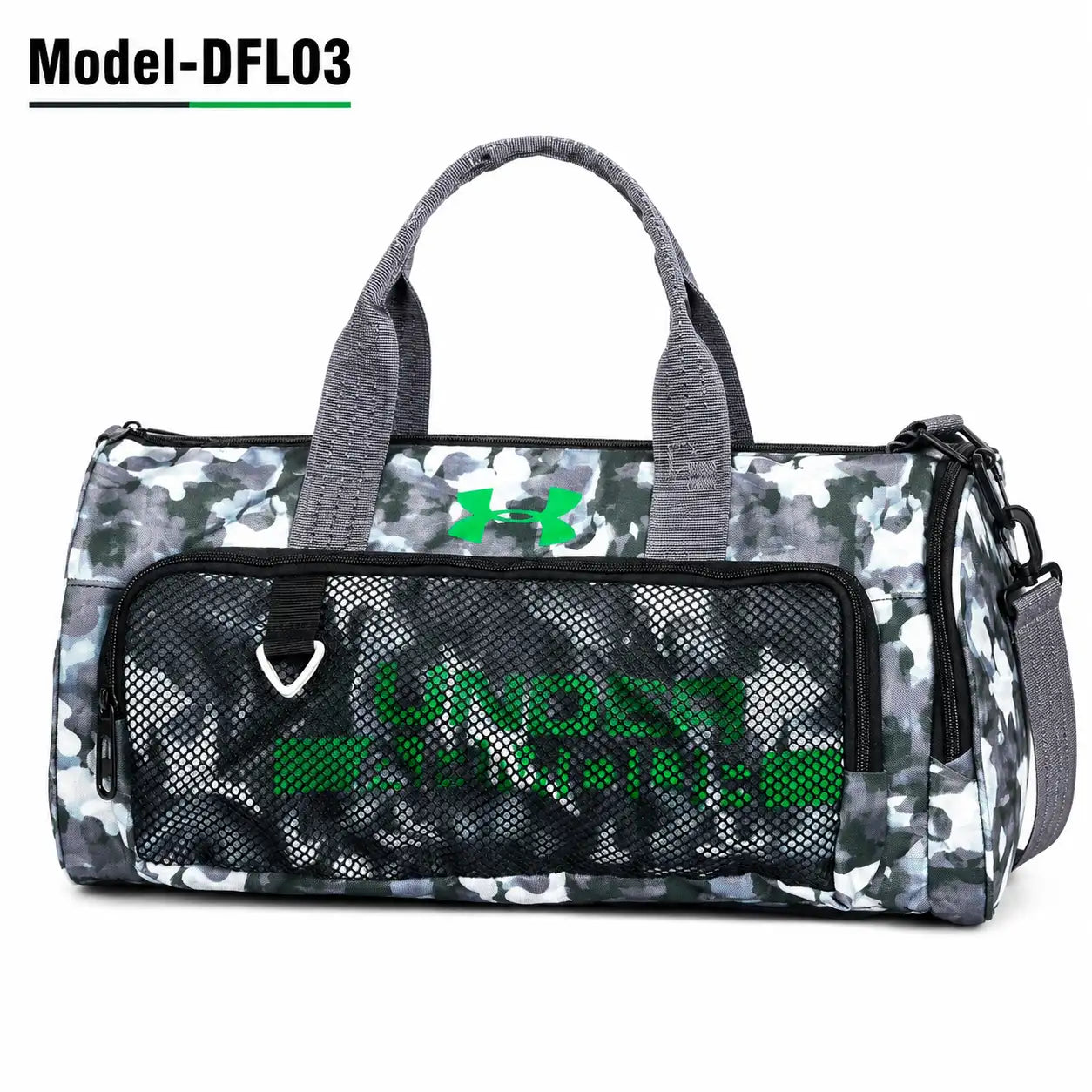 Waterproof Oxford Sports Duffel Bag-Ash Graphics DFL03