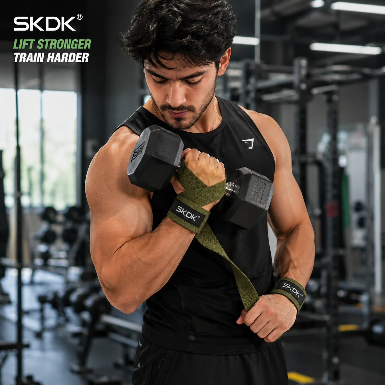 SKDK Wrist Straps for Weight Lifting-1pair