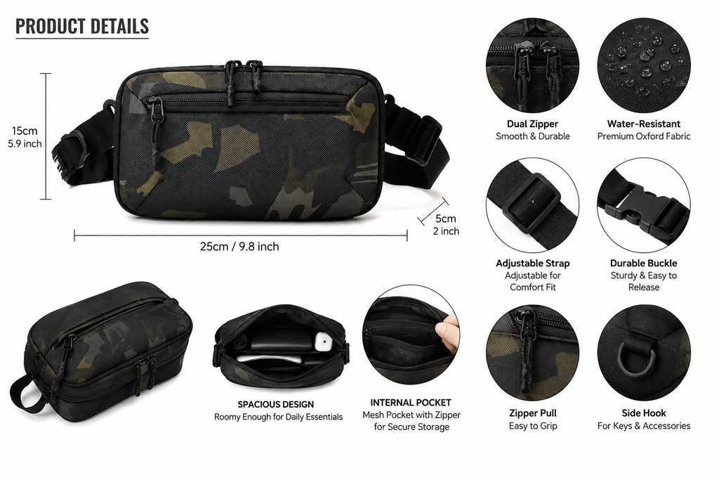 Crossbody Chest Bag for Men & Women-DRB07