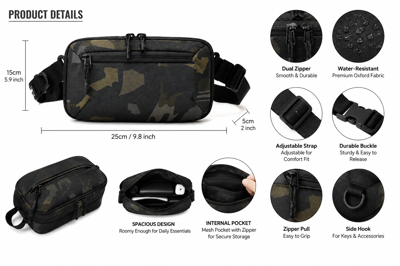 Crossbody Chest Bag for Men & Women-DRB07