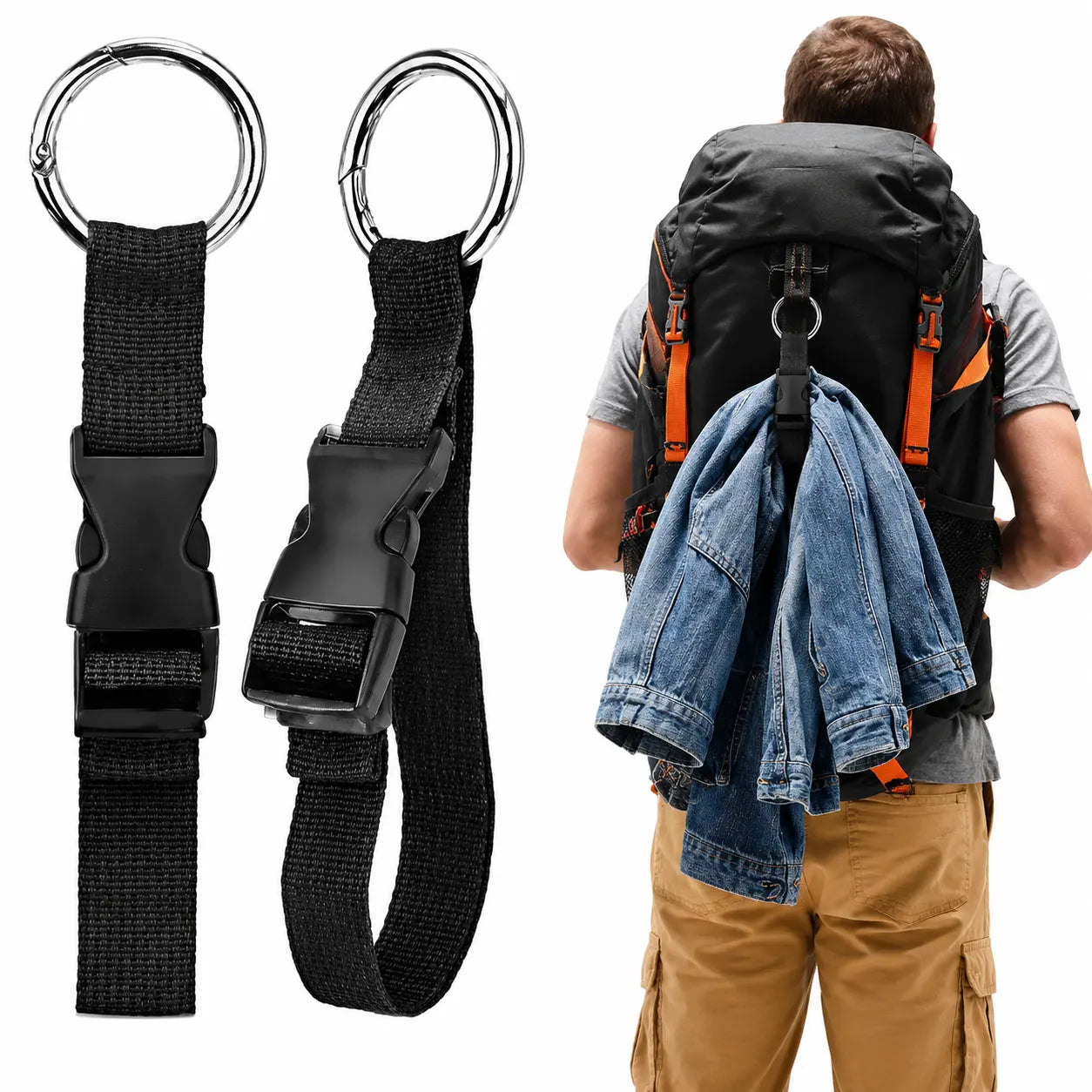 Adjustable Luggage Strap Clip -2PCS