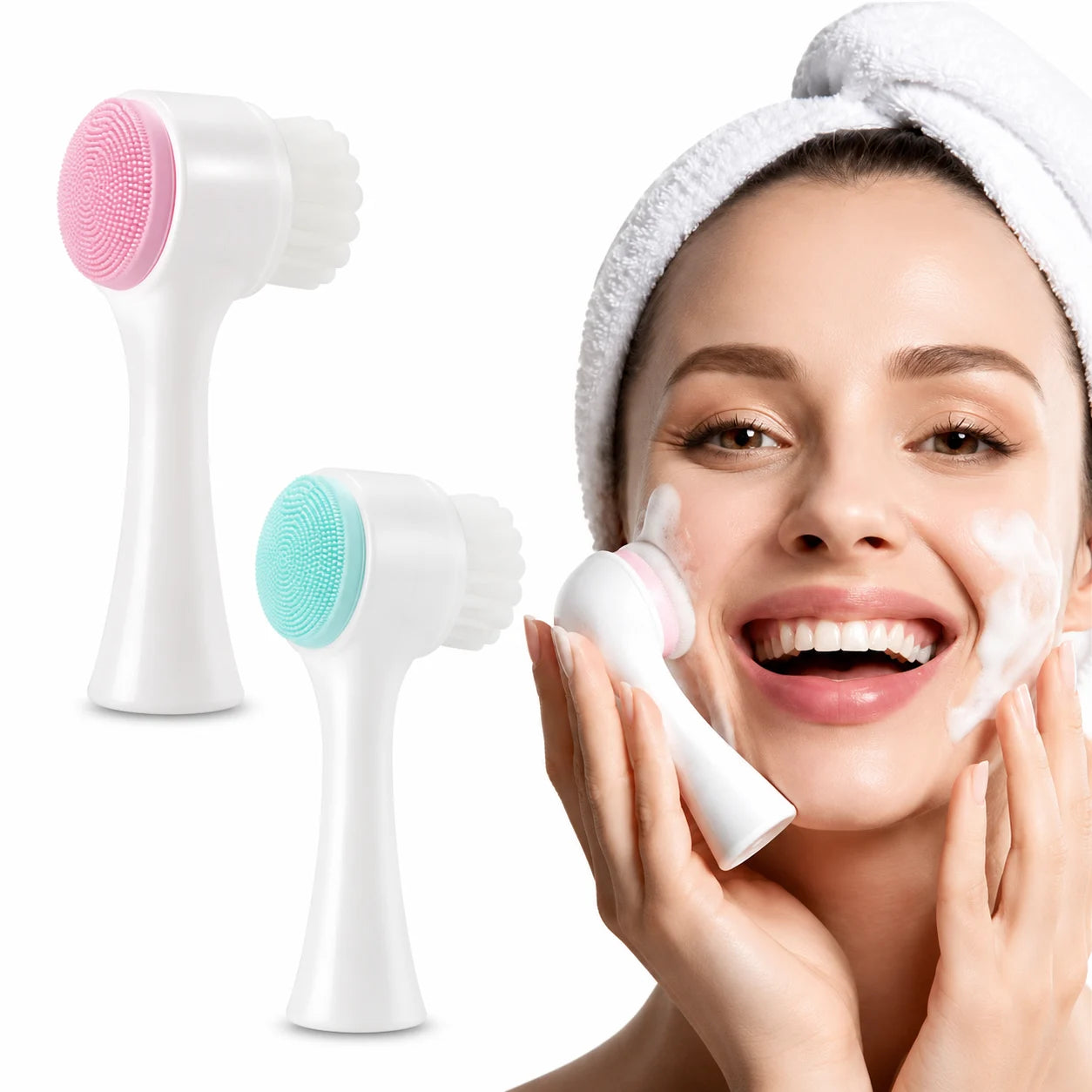 Double-Sided Silicone Face Scrubber-1pcs