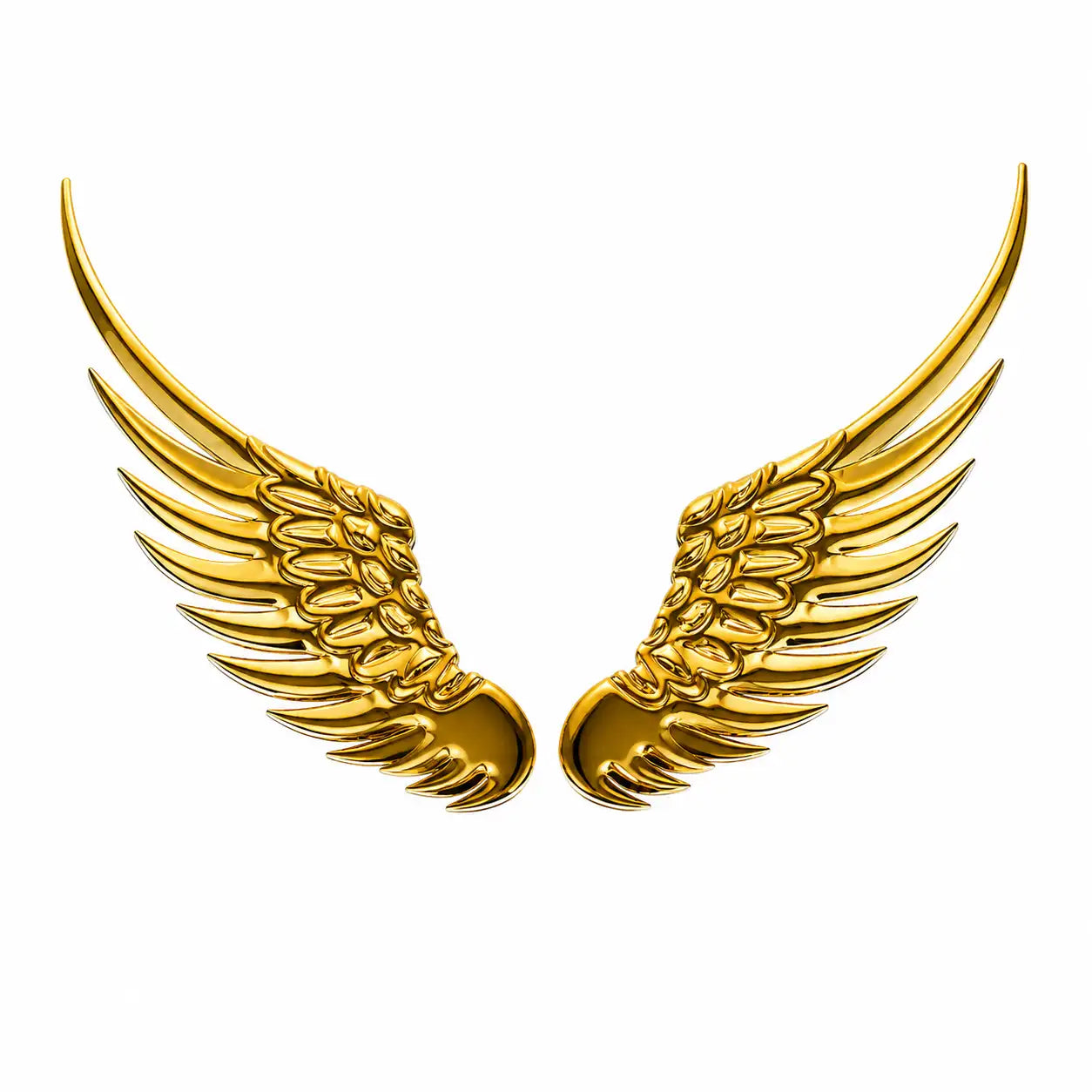 Wings Metal Emblem 1 pair with glu sticker