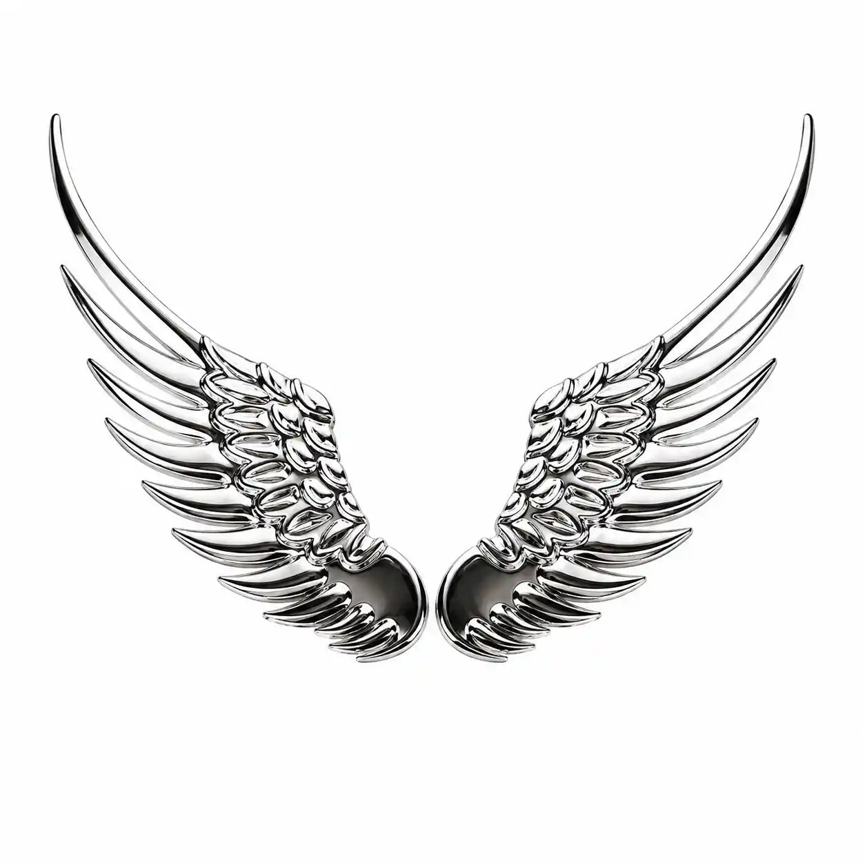 Wings Metal Emblem 1 pair with glu sticker