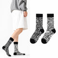 Black & White Graffiti Mandarin Duck Socks –1 Pair-DRB1080