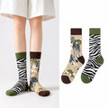 Prairie zebra Mandarin Duck Socks –1 Pair-DRB1048