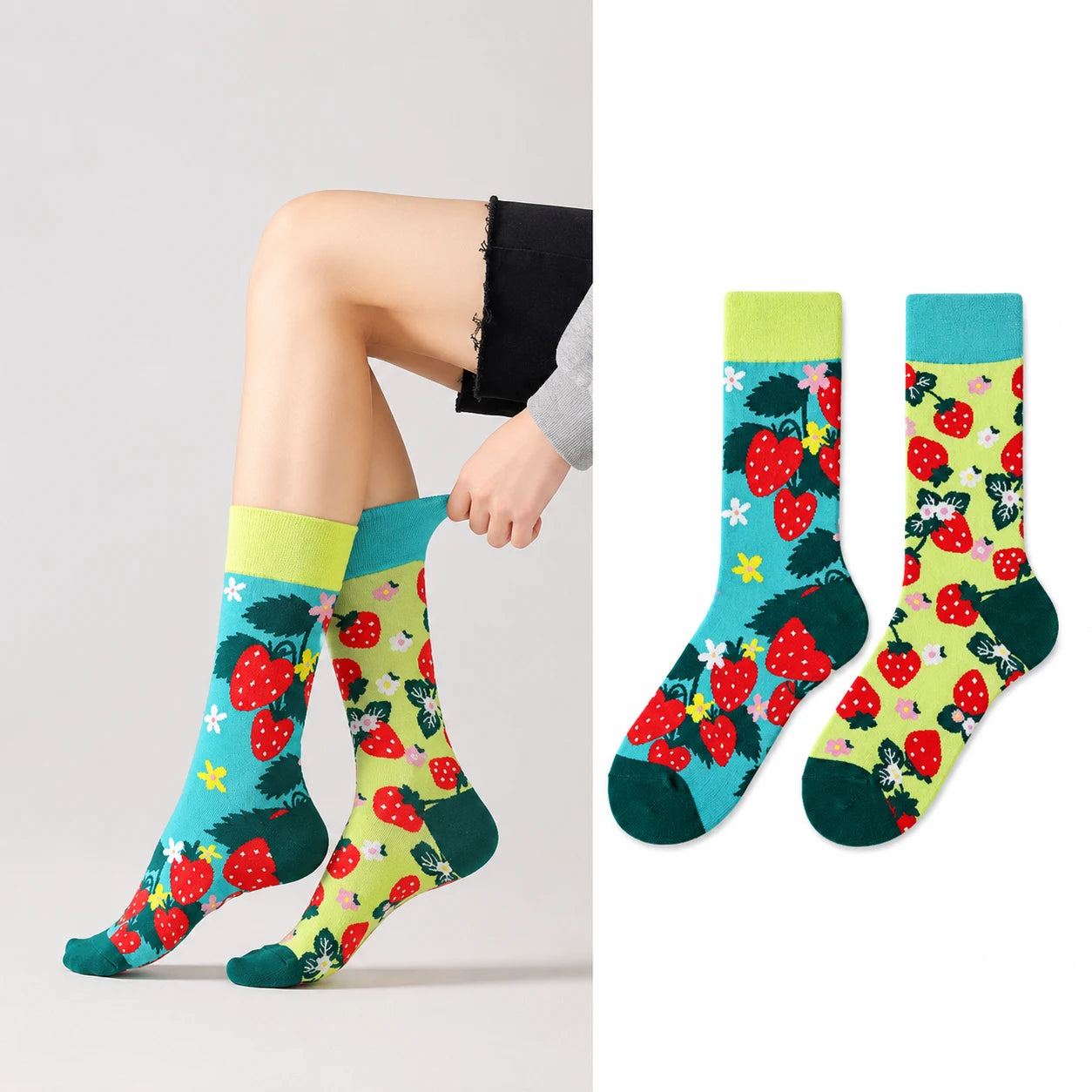 Sweetheart strawberryMandarin Duck Socks –1 Pair-DRB1004