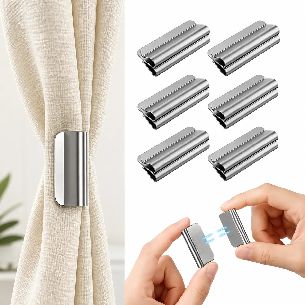 Magnetic Curtain Clips-4pcs set