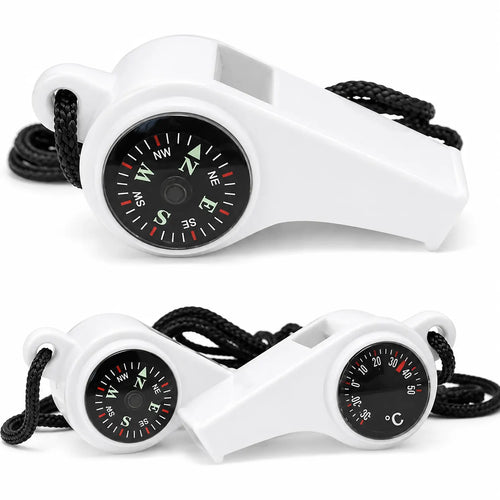 3-in-1 Survival Whistle –Compass & Thermometer Emergency Whistle