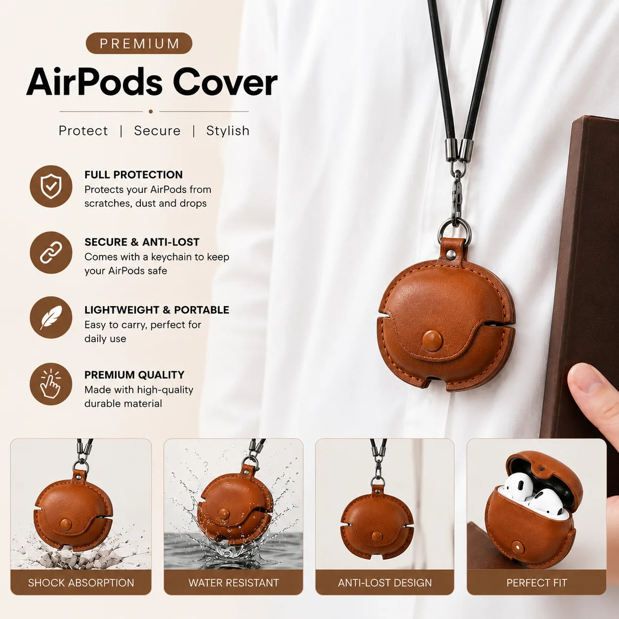 Leather Case for AirBuds Pro3/pro4
