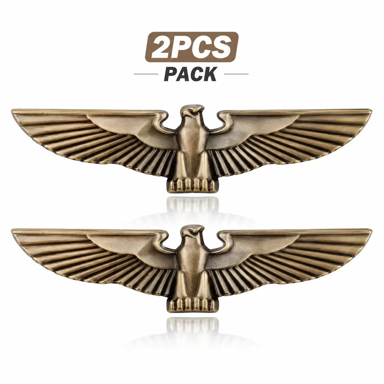 Premium Metal Eagle Car Badge Emblem Sticker-2PCS