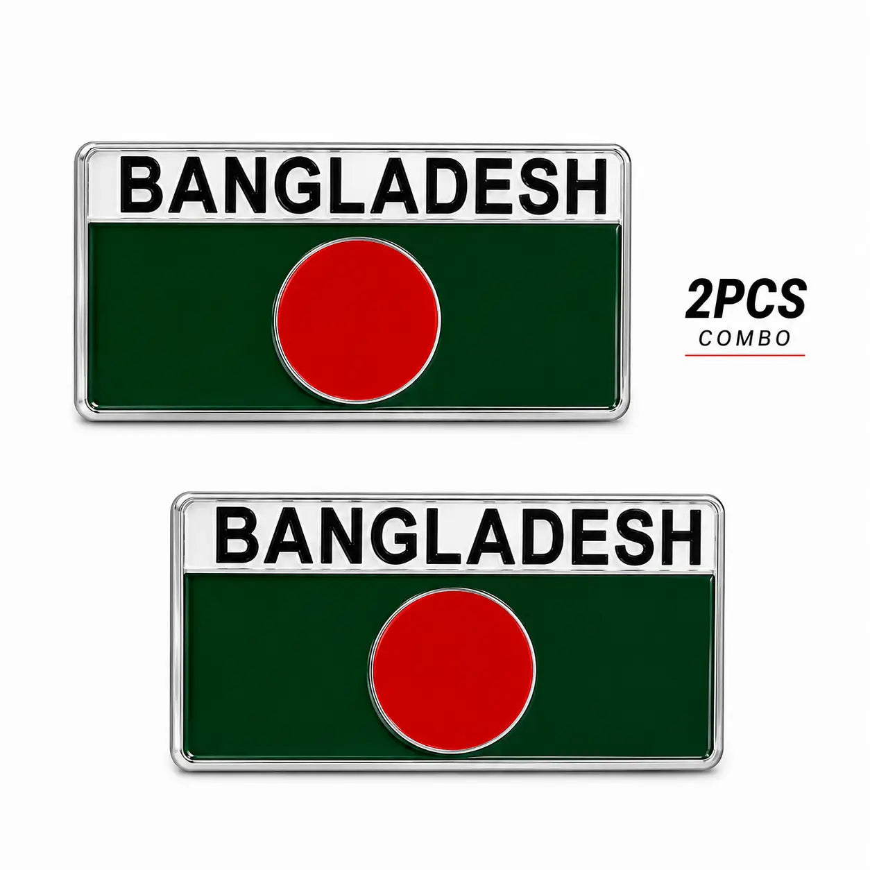 Bangladesh Flag Emblem Bike, Scooter and Car -2pcs