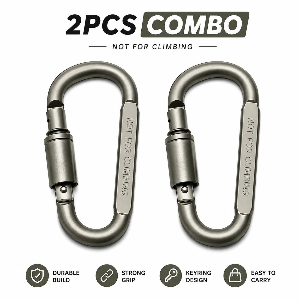 Super Strong Aluminum Alloy D Ring Hook Clip