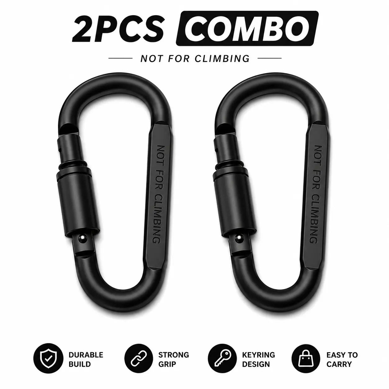 Super Strong Aluminum Alloy D Ring Hook Clip
