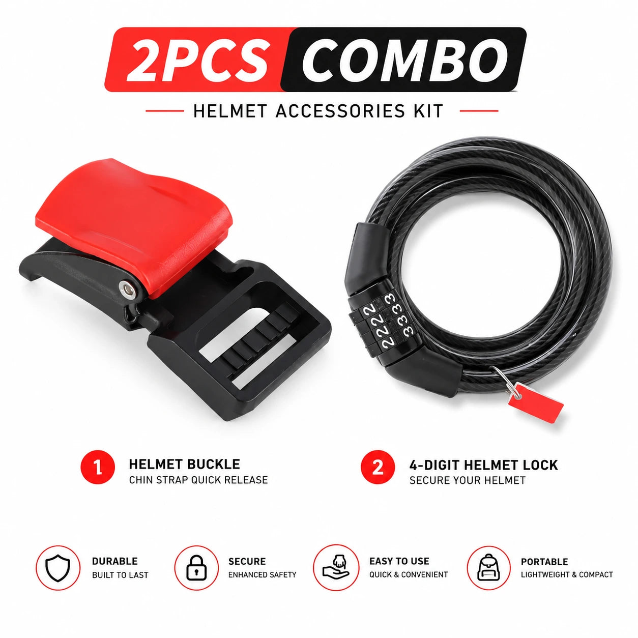 Helmet speed lock+Helmet lock Combo