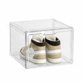 Stackable Shoe Organizer Box with Magnetic Door