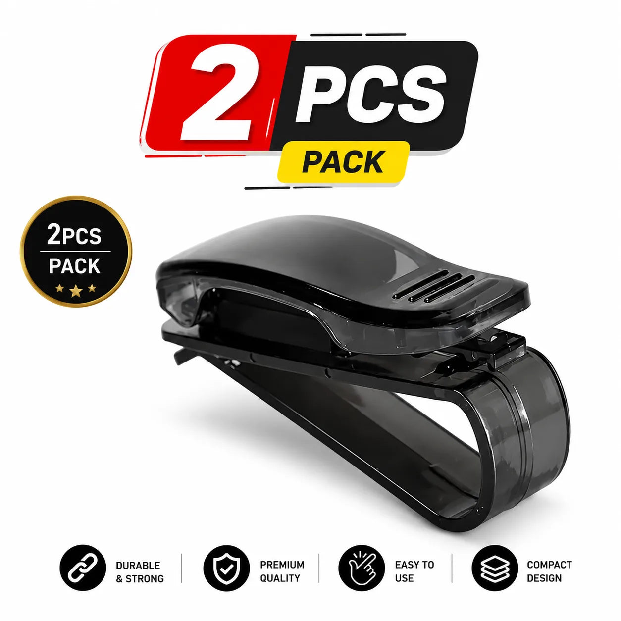 Car Sun Visor Ticket Card Clip Storage Mount-2pcs