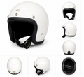 500TX Open Face Jet Fiberglass Helmet-Ivory White