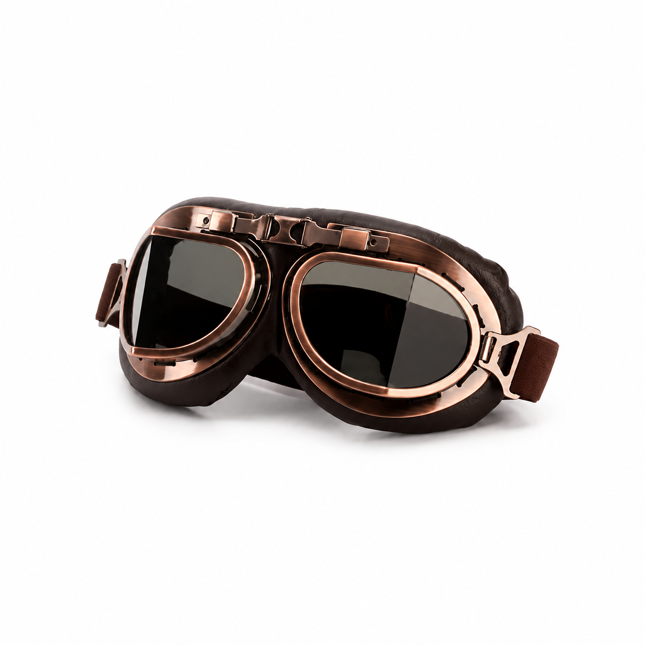 Harley Motorcycle Retro Classic Look Brown Goggles