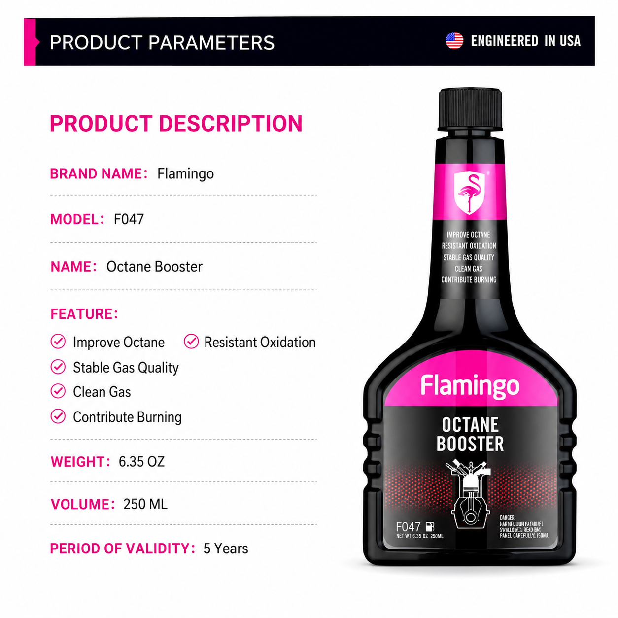 Flamingo Octane Mixing for Motor bike Car 250 ML