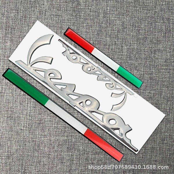 Vespa 3D Vespa Logo Sticker for VXL/SXL/LX/VBB/Super/Px 1Set - Car Accessories
