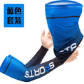 Sports Hand Sleeves + Bandana Combo-blue