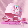 Kids Anti-Fog Swimming Goggles & Cap Set