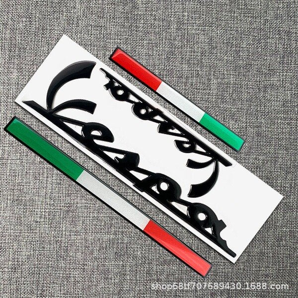 Vespa 3D Vespa Logo Sticker for VXL/SXL/LX/VBB/Super/Px 1Set - Car Accessories