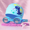 Kids Anti-Fog Swimming Goggles & Cap Set