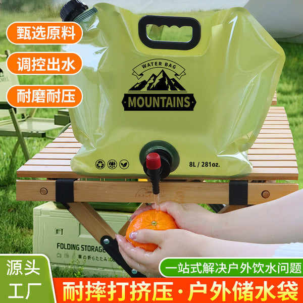 8L Foldable Water Storage Bag – Portable Camping & Hiking Water Container