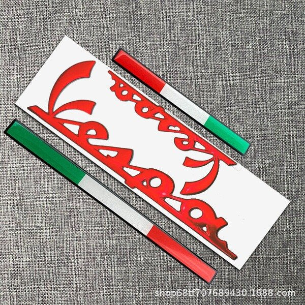 Vespa 3D Vespa Logo Sticker for VXL/SXL/LX/VBB/Super/Px 1Set - Car Accessories