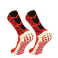 1 Pair Non Slip Breathable Football Socks-Red Graphics