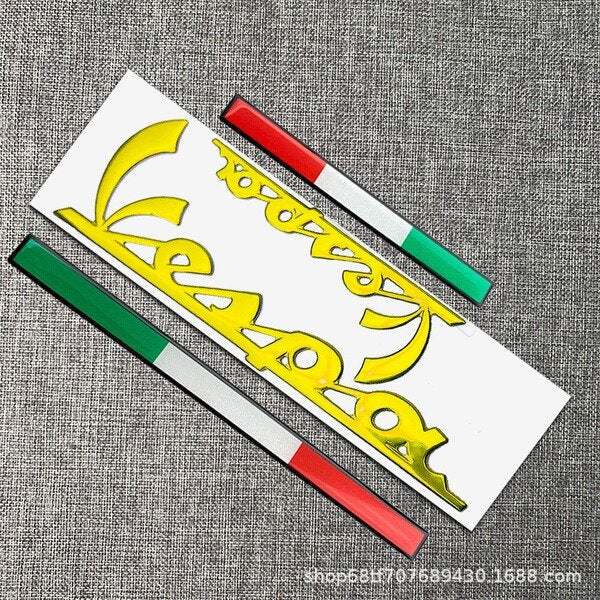 Vespa 3D Vespa Logo Sticker for VXL/SXL/LX/VBB/Super/Px 1Set - Car Accessories