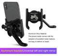 Aluminum Motorcycle & Bike Mobile Phone Holder – Rearview Mirror Mount