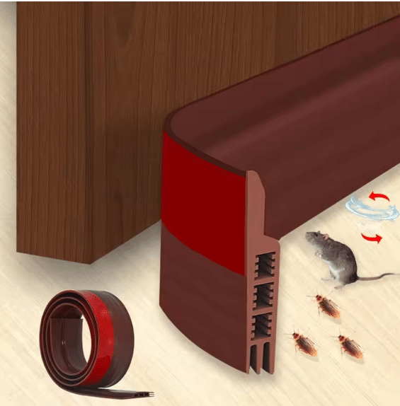 Premium Door Bottom Seal Strip Adhesive-Brown