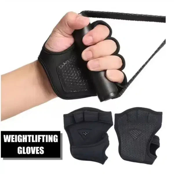 2Pcs Silicone Four-Finger Workout Gloves – Weight Training & Lifting Gym Gloves for Men and Women