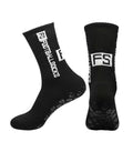 1 Pair Non Slip Breathable Football Socks Half Muja-Black (২পিচ)