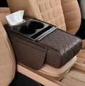 Car Armrest Storage Box-Brown