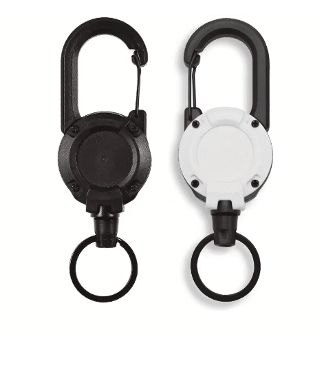 2Pcs Retractable Keychain – Heavy-Duty Carabiner Pull Reel