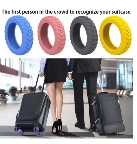 8PCS Silicone Luggage Wheel Protector Covers